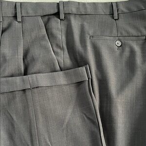 Men's Charcoal Gray (with light cross hatch striping) Dress Pants